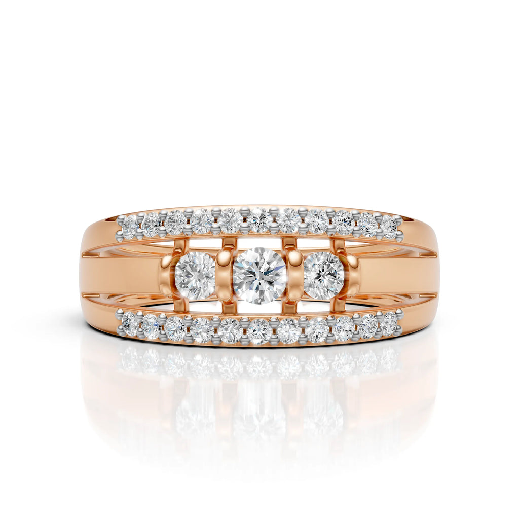 Classic Diamond Cluster Wedding Ring