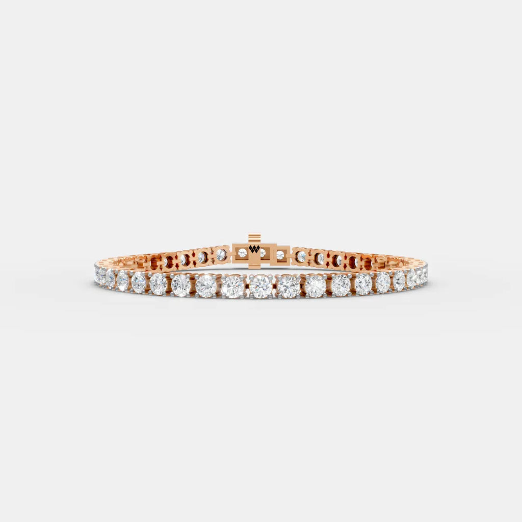 4 MM Round Shaped Tennis Bracelet