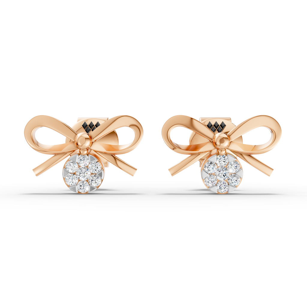 Elegant Bow Knot Stud Earrings (1 Pair)