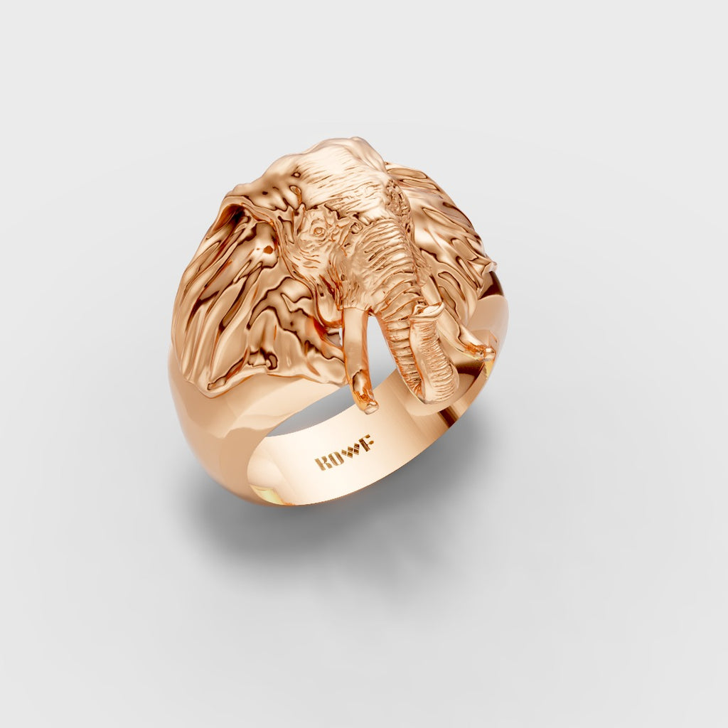 Elephant Head Statement Ring – Bold & Majestic
