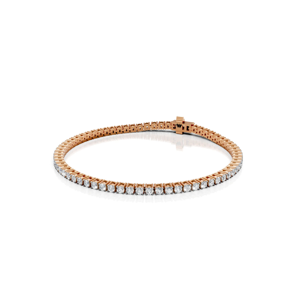 2.5 MM Round Shaped Tennis Bracelet