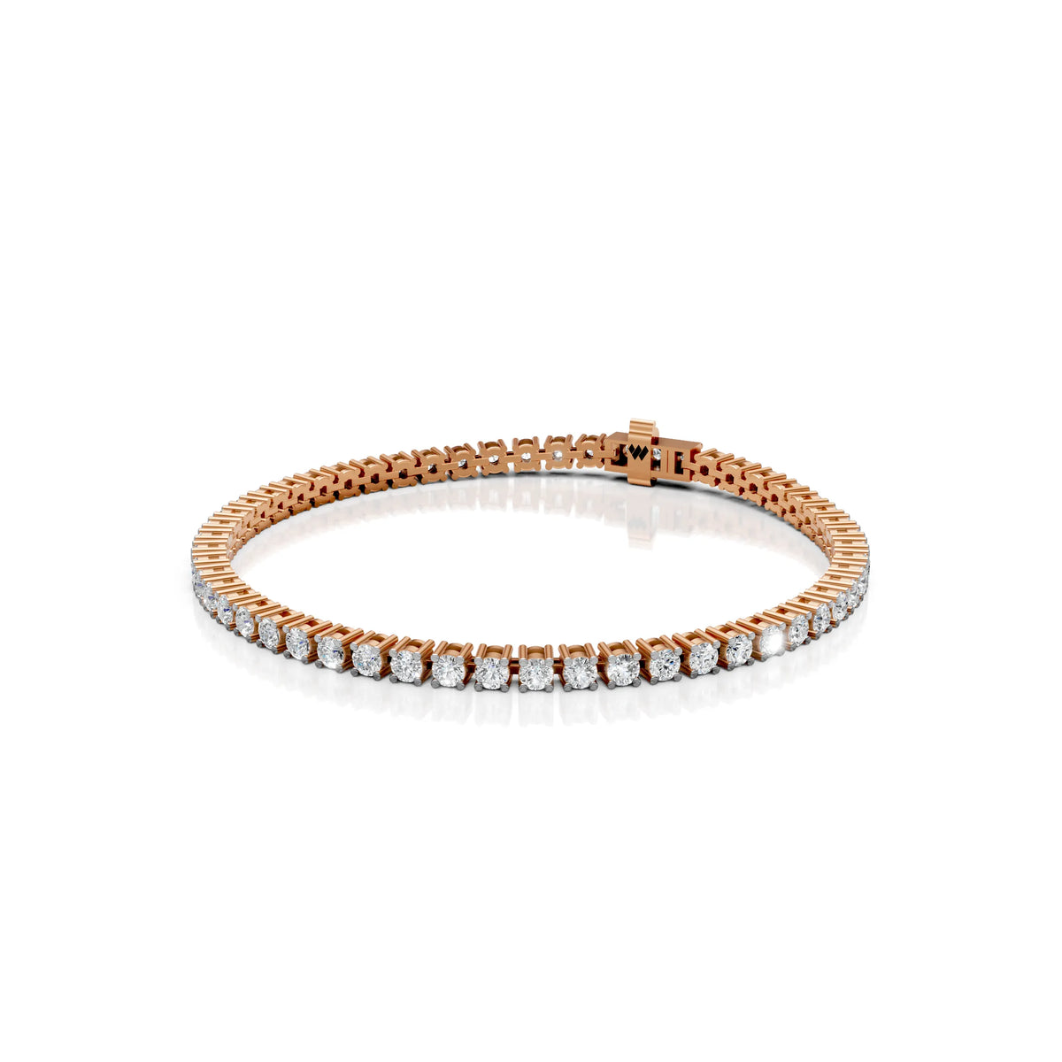 3 MM Round Shaped Tennis Bracelet