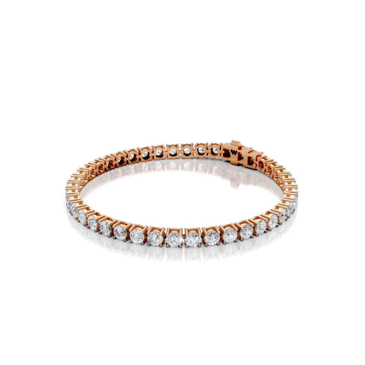 4 MM Round Shaped Tennis Bracelet