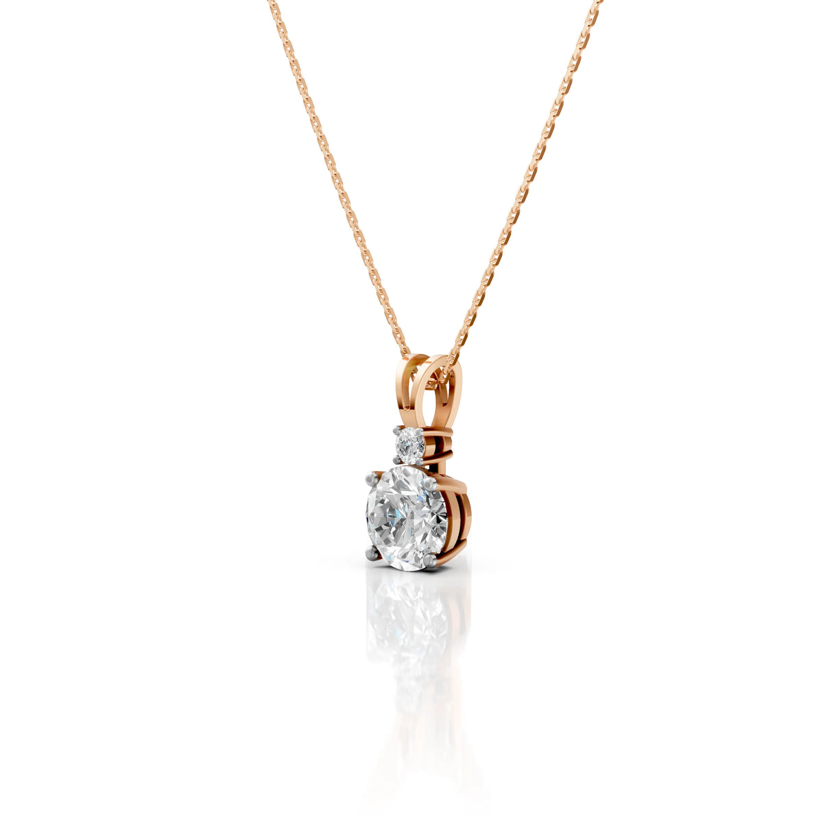 Classic Double Diamond Solitaire Pendant