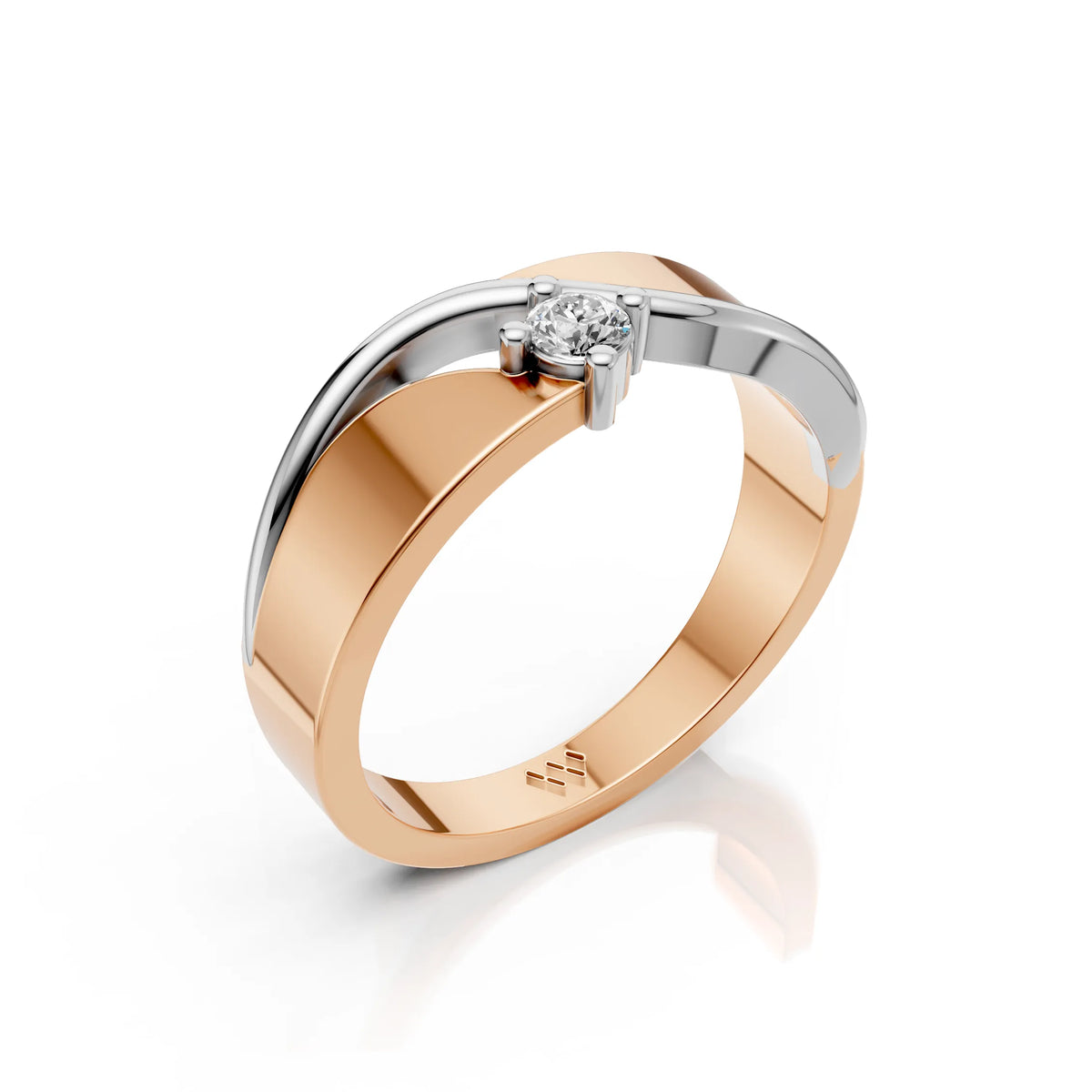 Wave Solitaire Ring