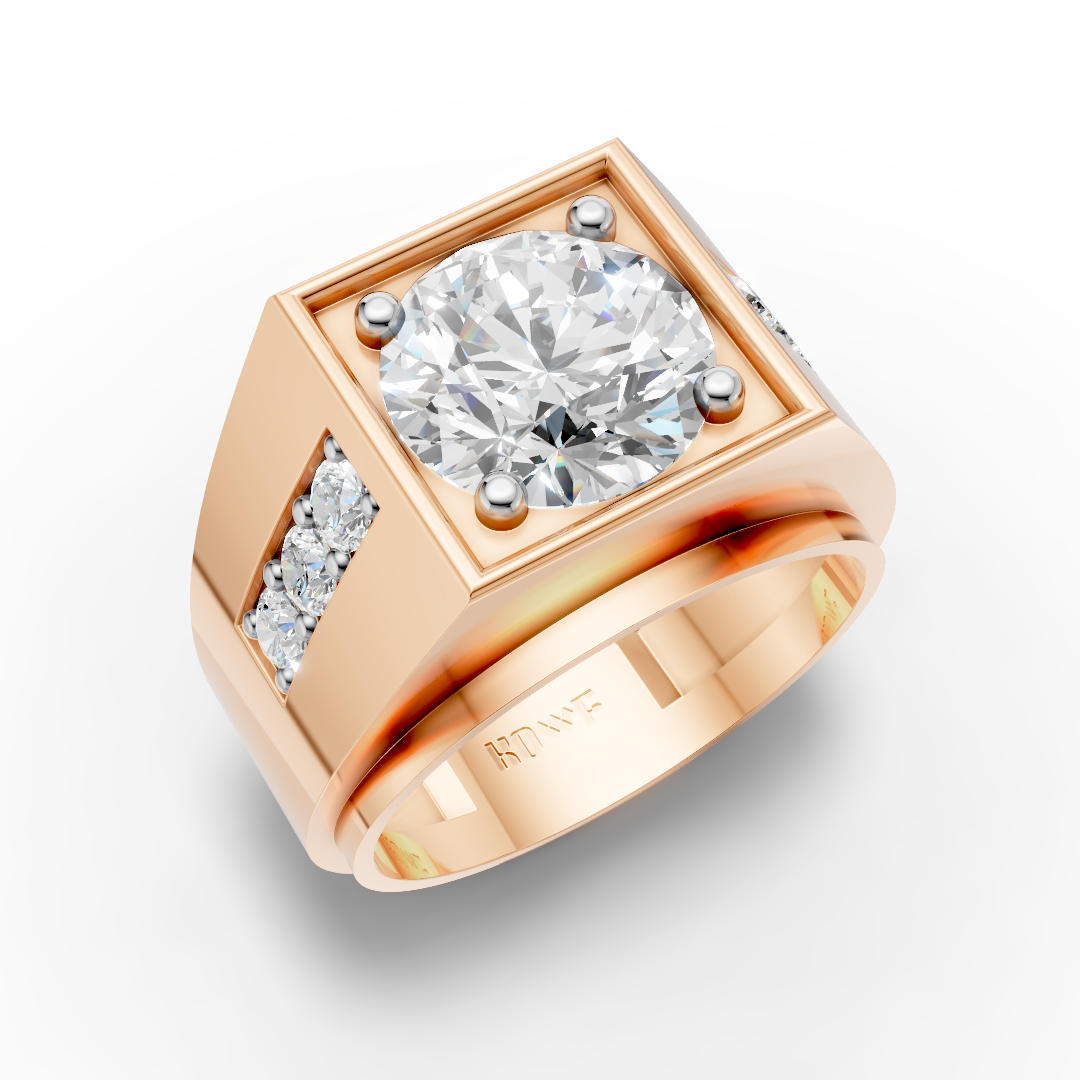 925 Sterling Silver Square Solitaire Moissanite Diamond Ring