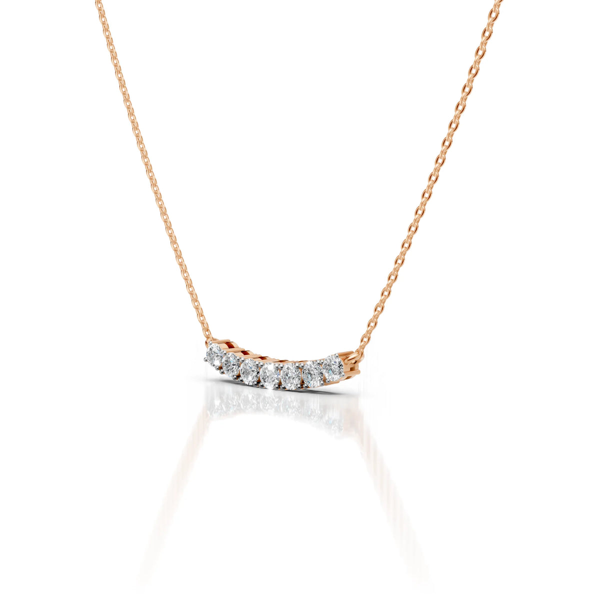 Curved Sparkle Bar Necklace