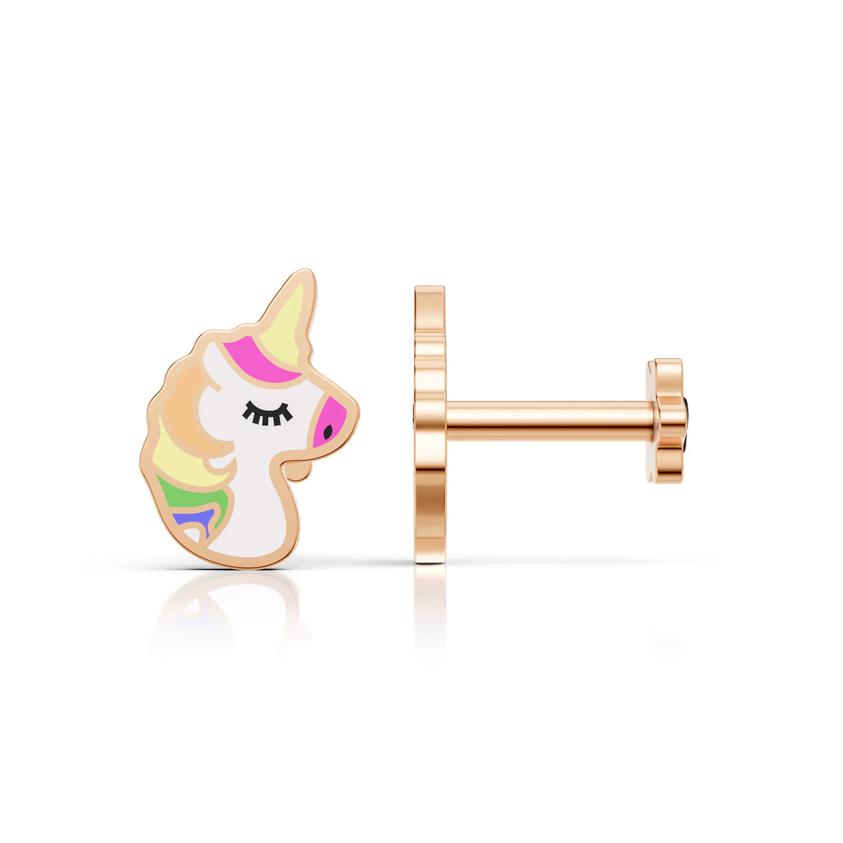 Colorful Unicorn Stud