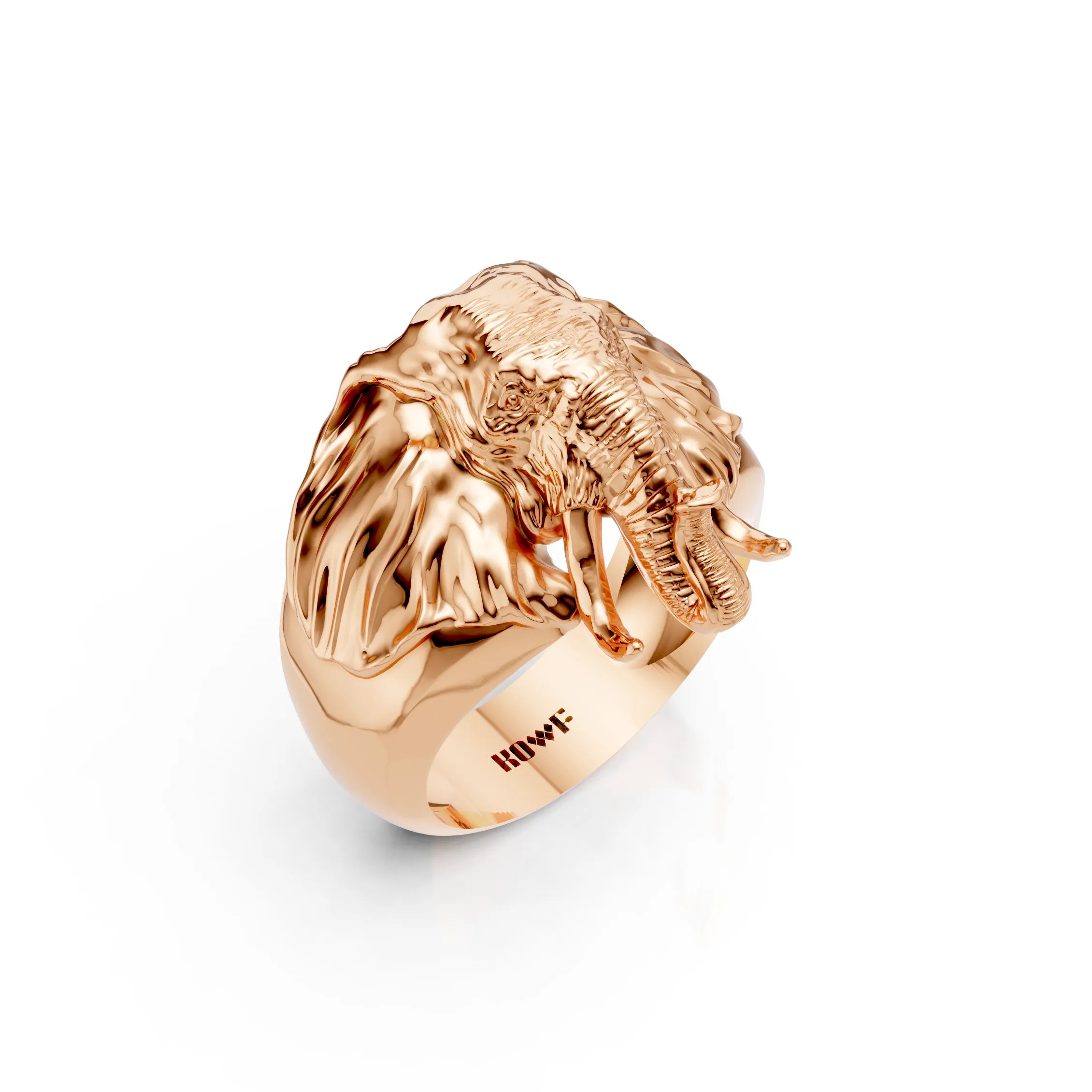 Elephant Head Statement Ring – Bold & Majestic