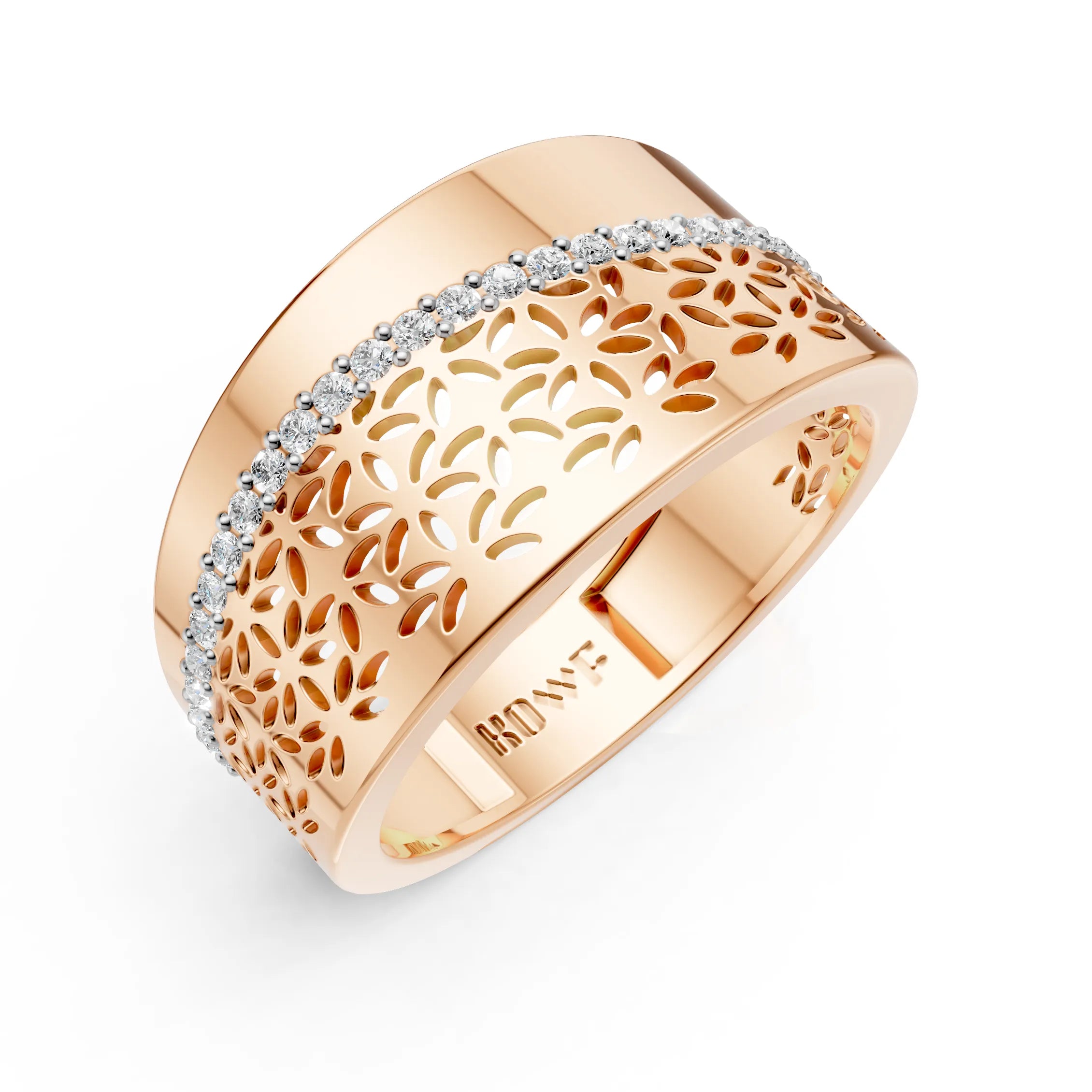 Floral Lace Diamond Ring