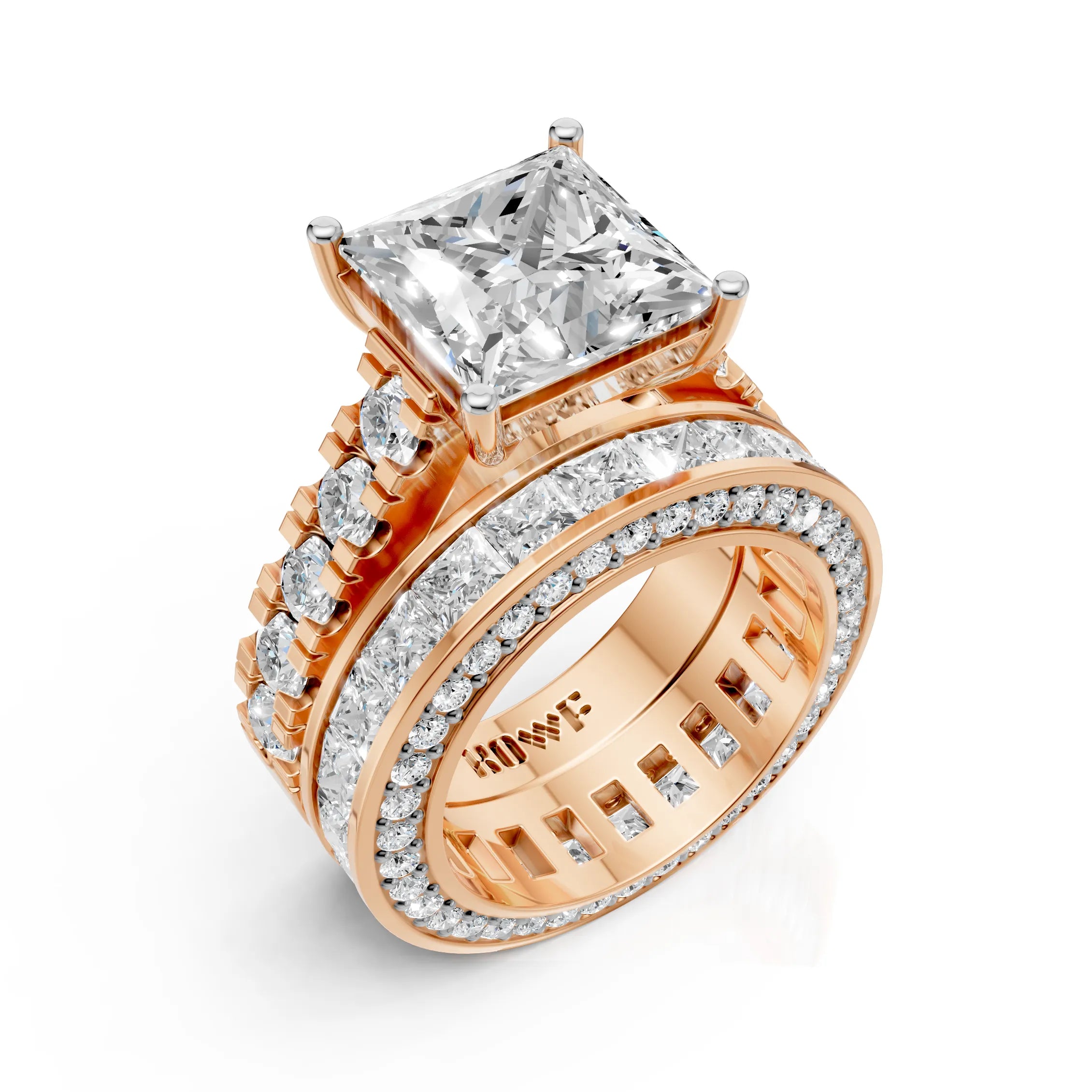Princess Cut Wedding Ring Set