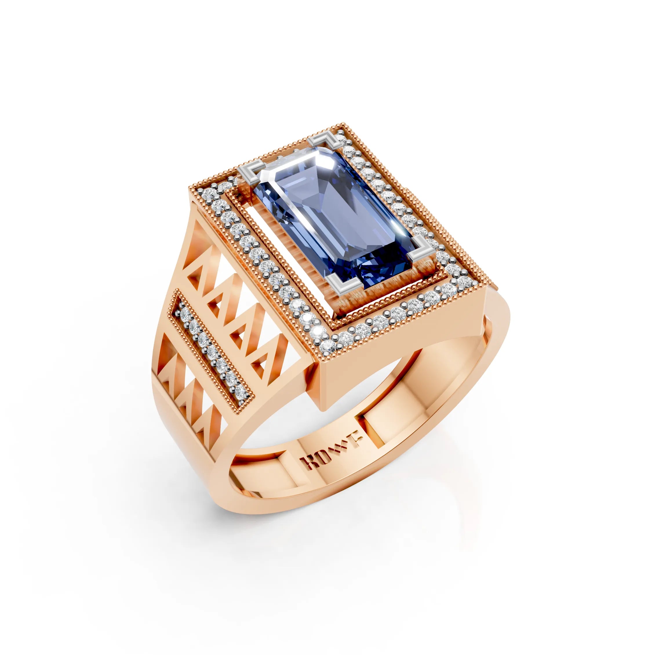Men's Royal CZ Blue Sapphire Ring