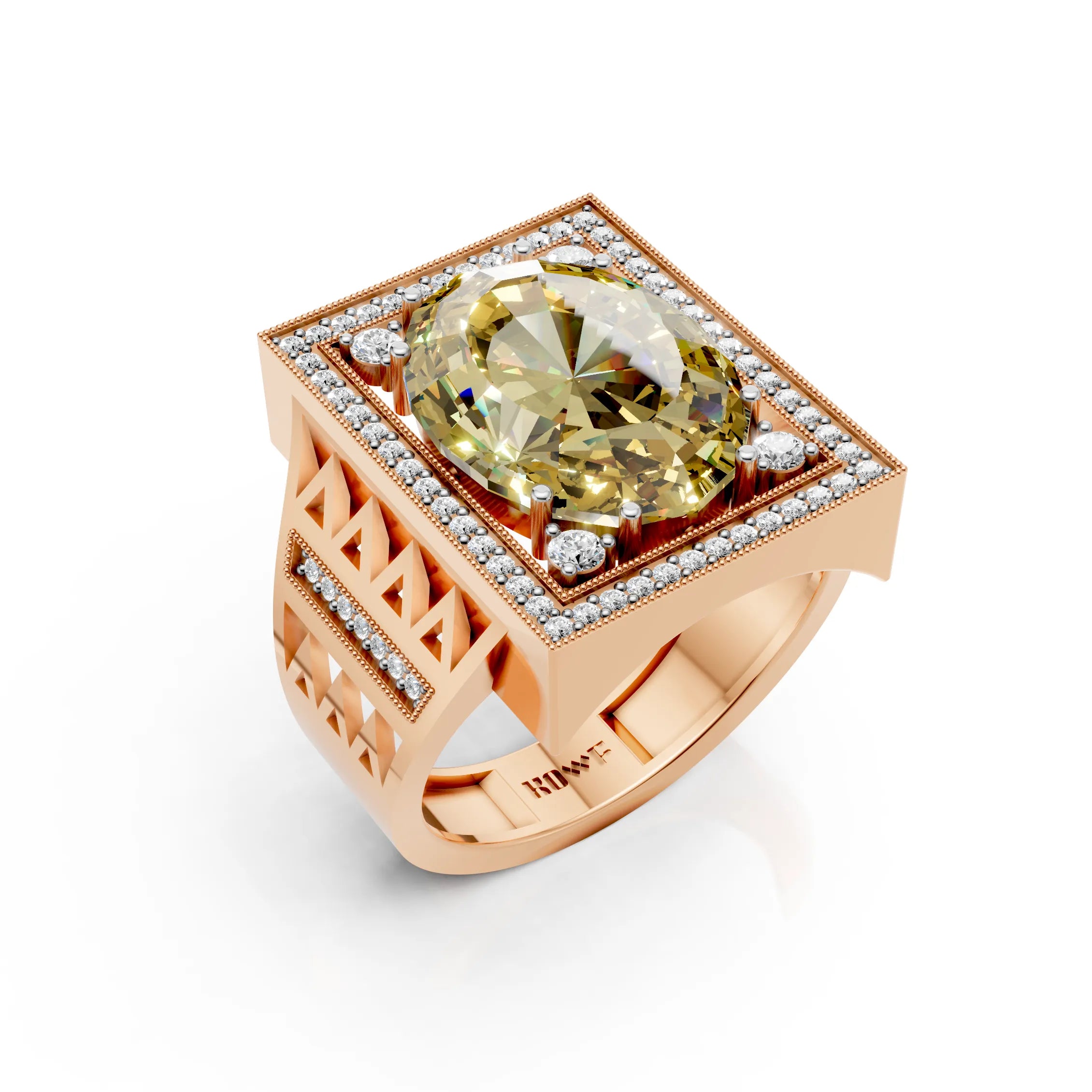 Regal Yellow CZ Ring Ring