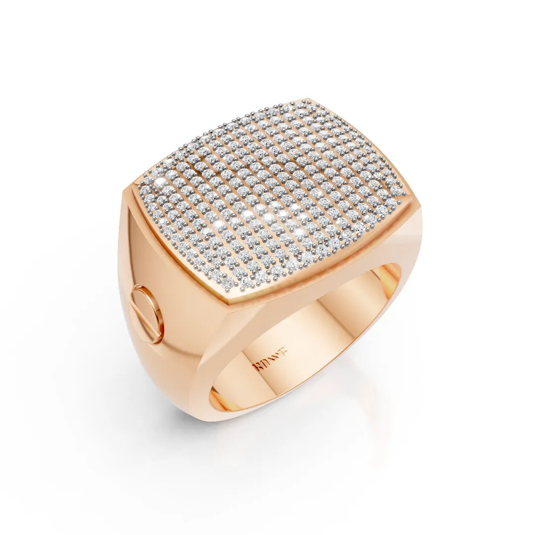 Bold Square Ring in Premium