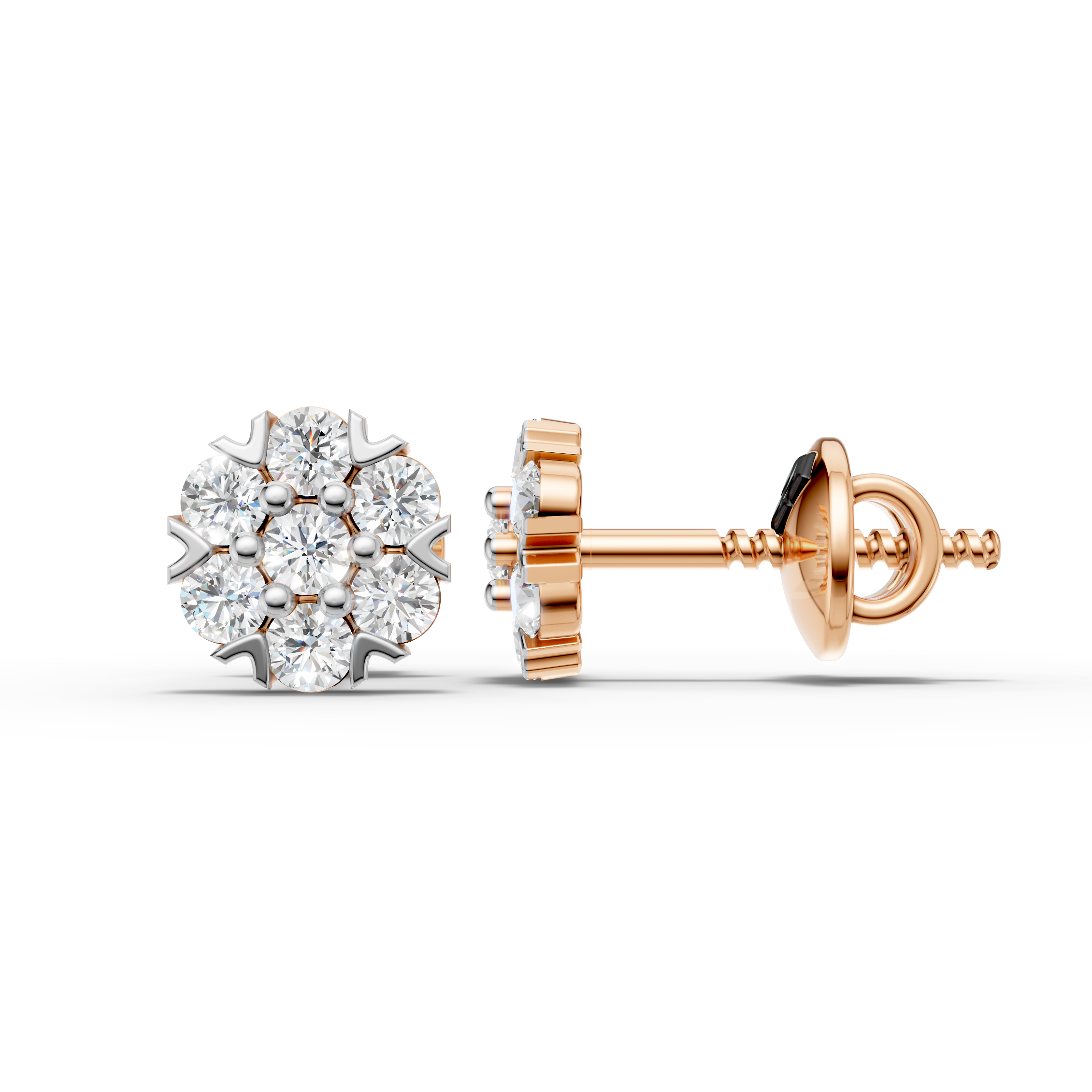 Flower Cluster Earrings (1 Pair)