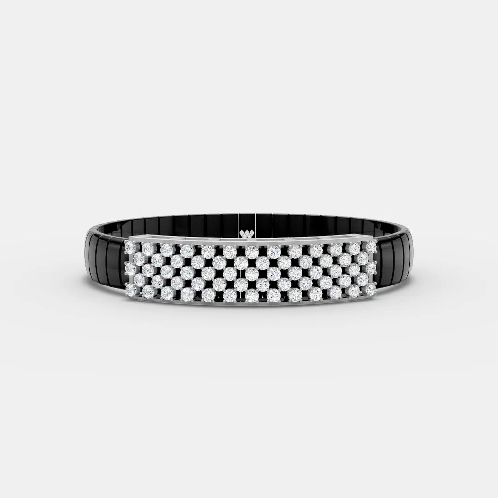 Black Strap Bracelet For Men's