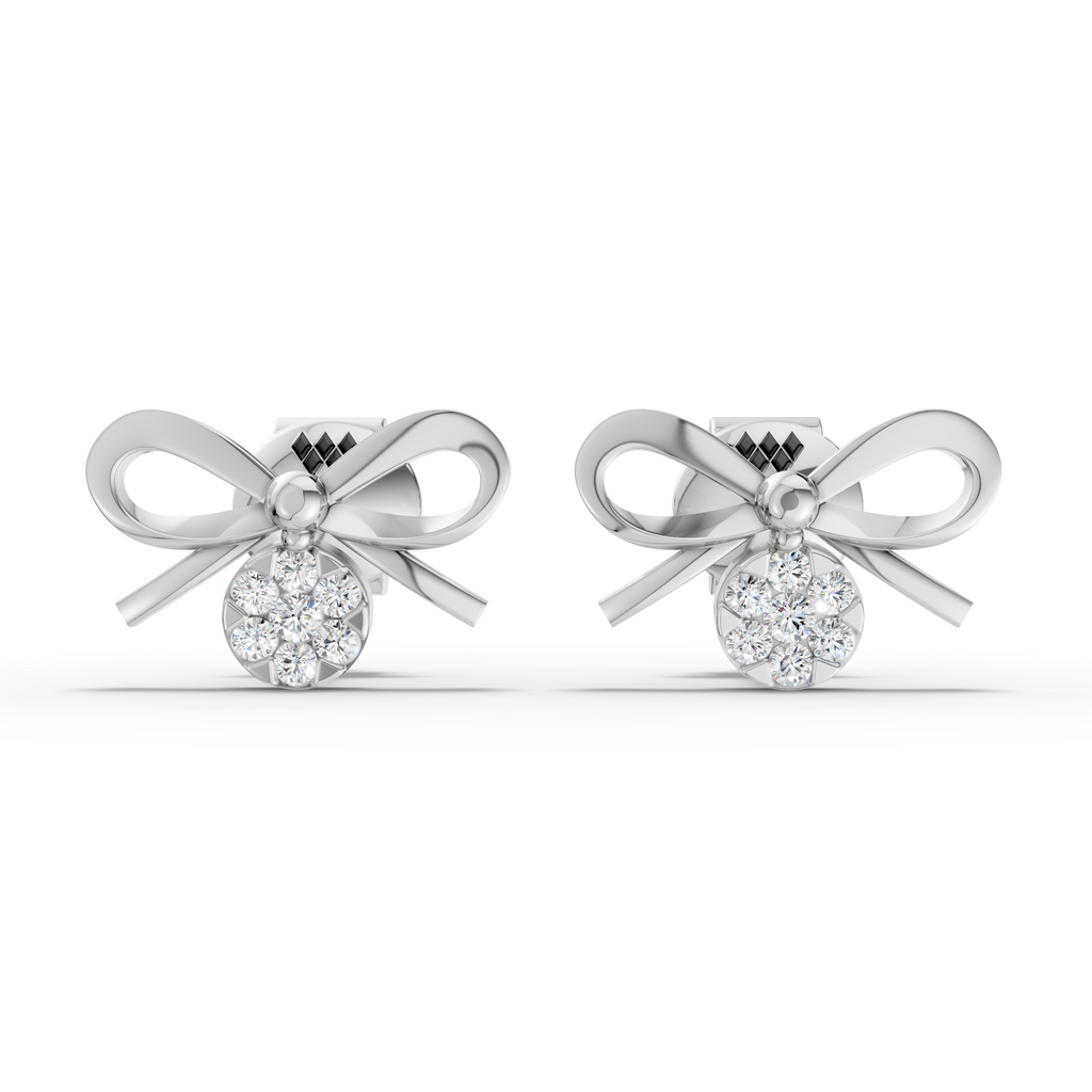 Elegant Bow Knot Stud Earrings (1 Pair)