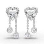 Heart Shaped with Hanging Earring ( 1 Pair )