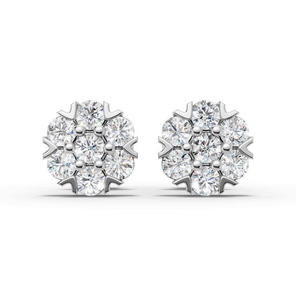 Flower Cluster Earrings (1 Pair)