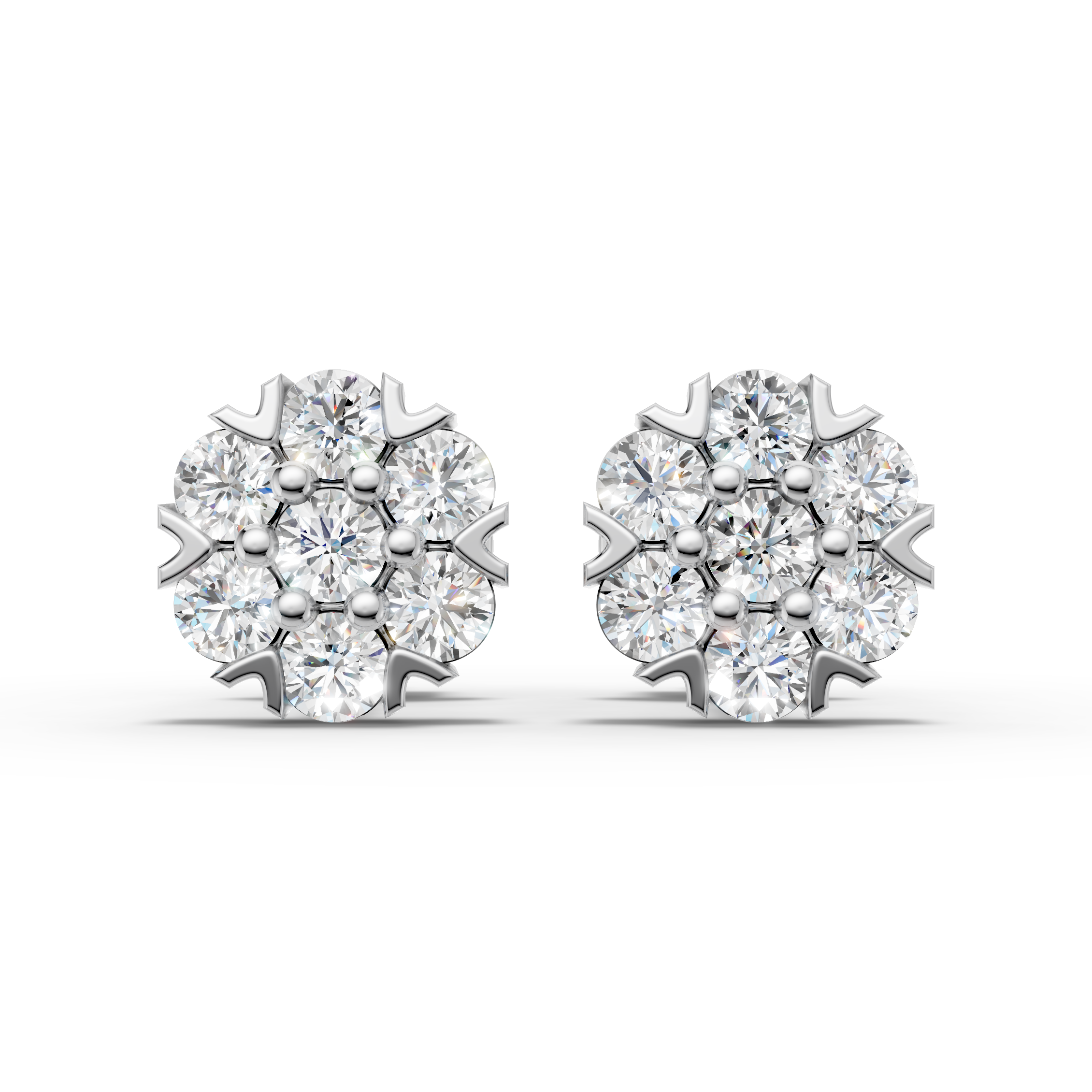 Flower Cluster Earrings (1 Pair)