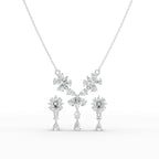 Floral Pear Drop Diamond Necklace
