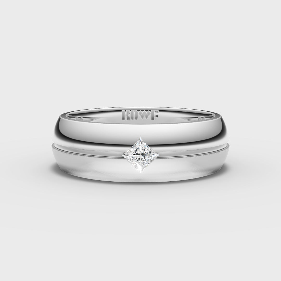 Princess Solitaire Band Ring