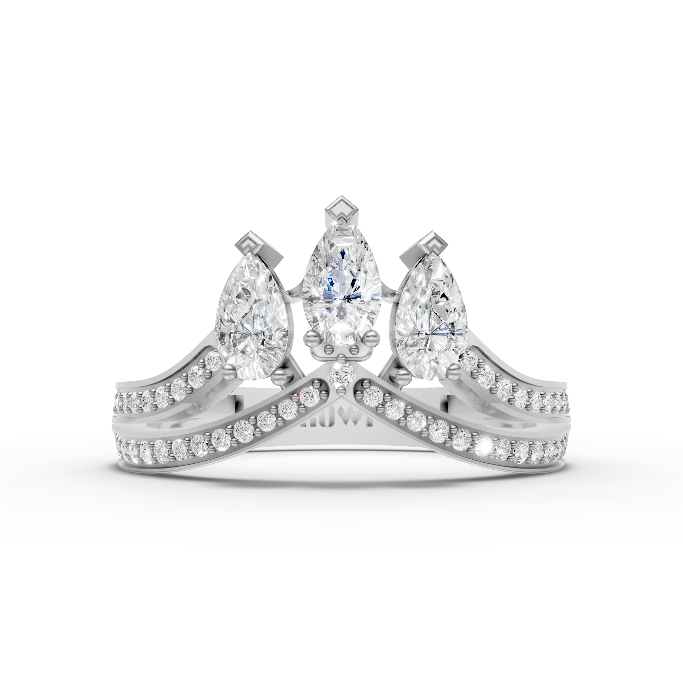Triple Pear Ring