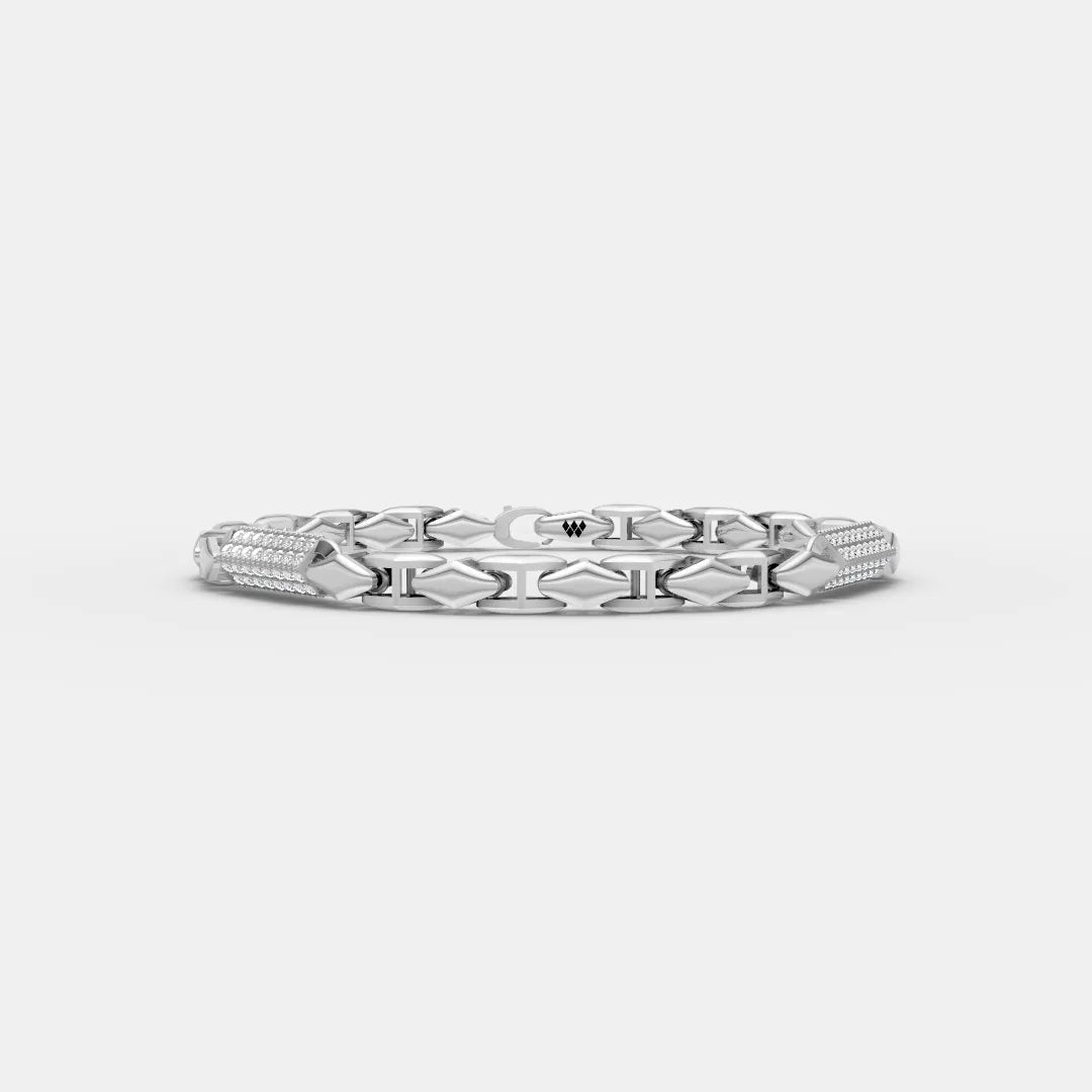 925 Sterling Sliver Moissanite Diamond Luxury Bracelet
