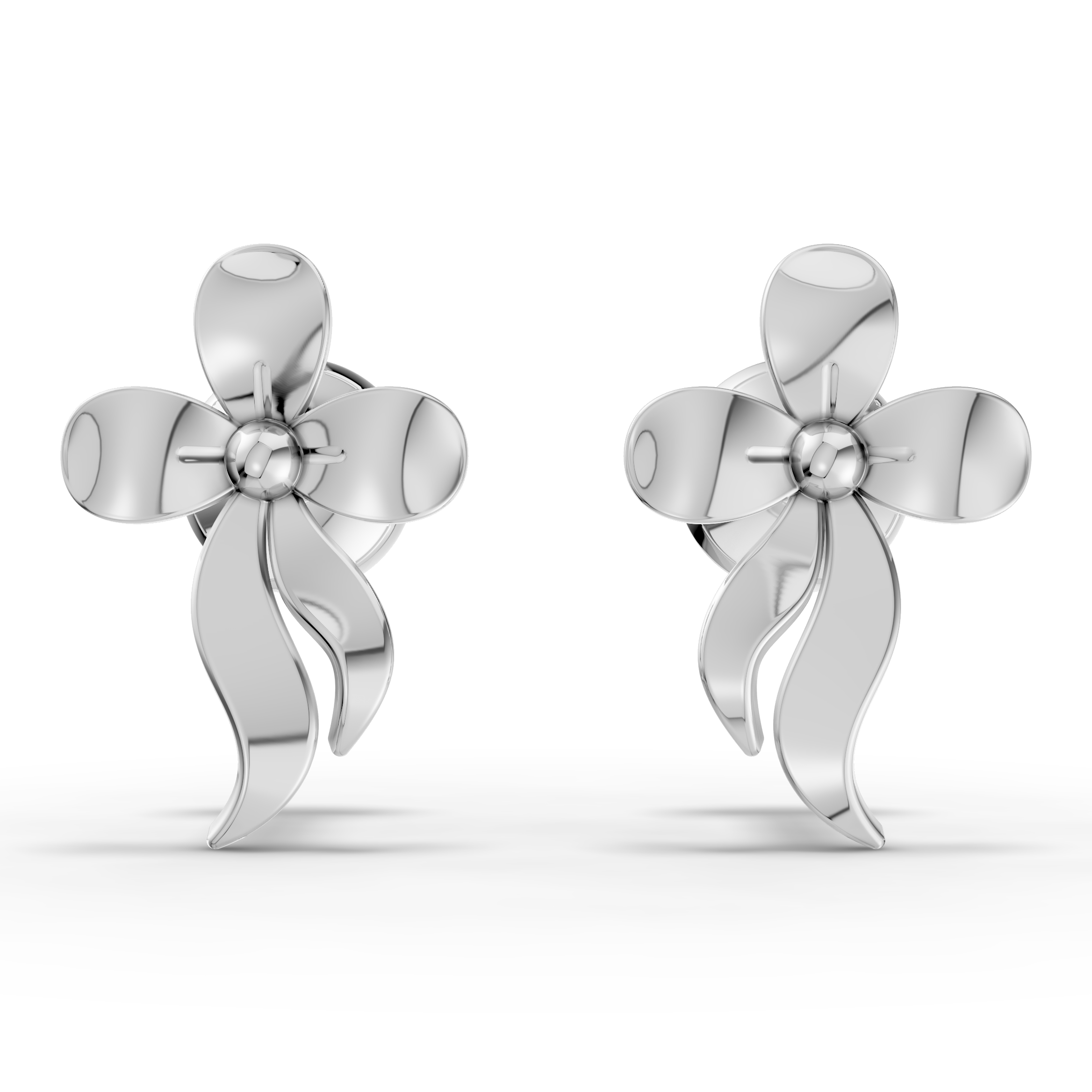 Minimal Flower Shape Earrings (1 Pair)