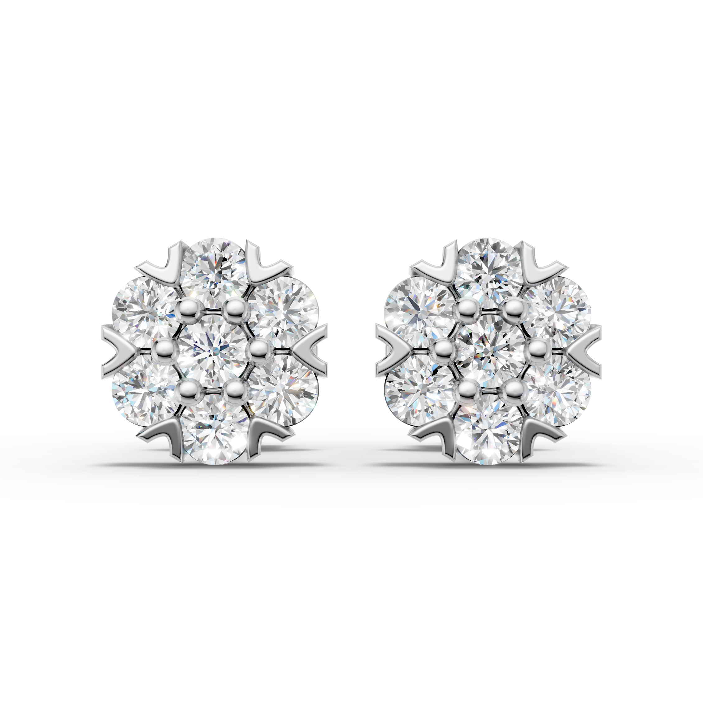 Flower Cluster Earrings (1 Pair)