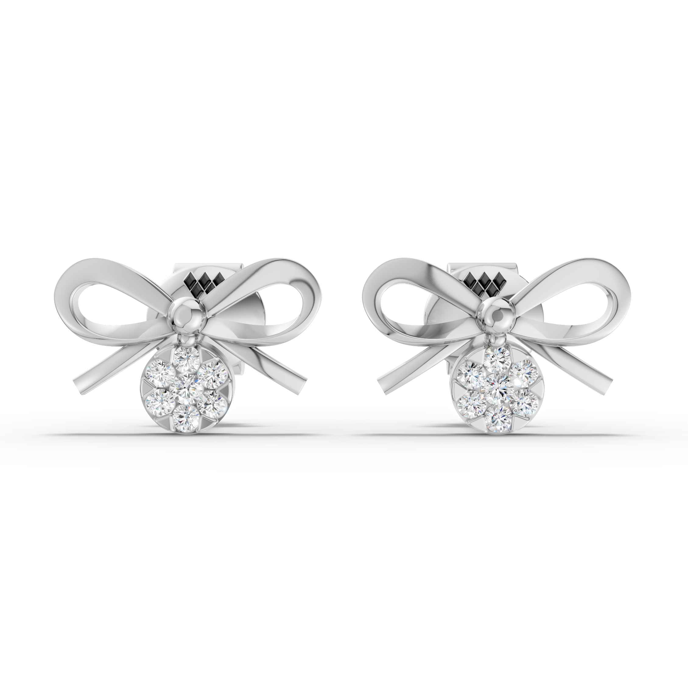 Elegant Bow Knot Stud Earrings (1 Pair)