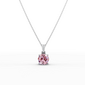 2 CT Pink Portuguese CutPendant With Chain