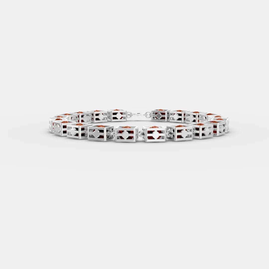 Black Rudraksha Box Bracelet – Spiritual Strength Meets Modern Design
