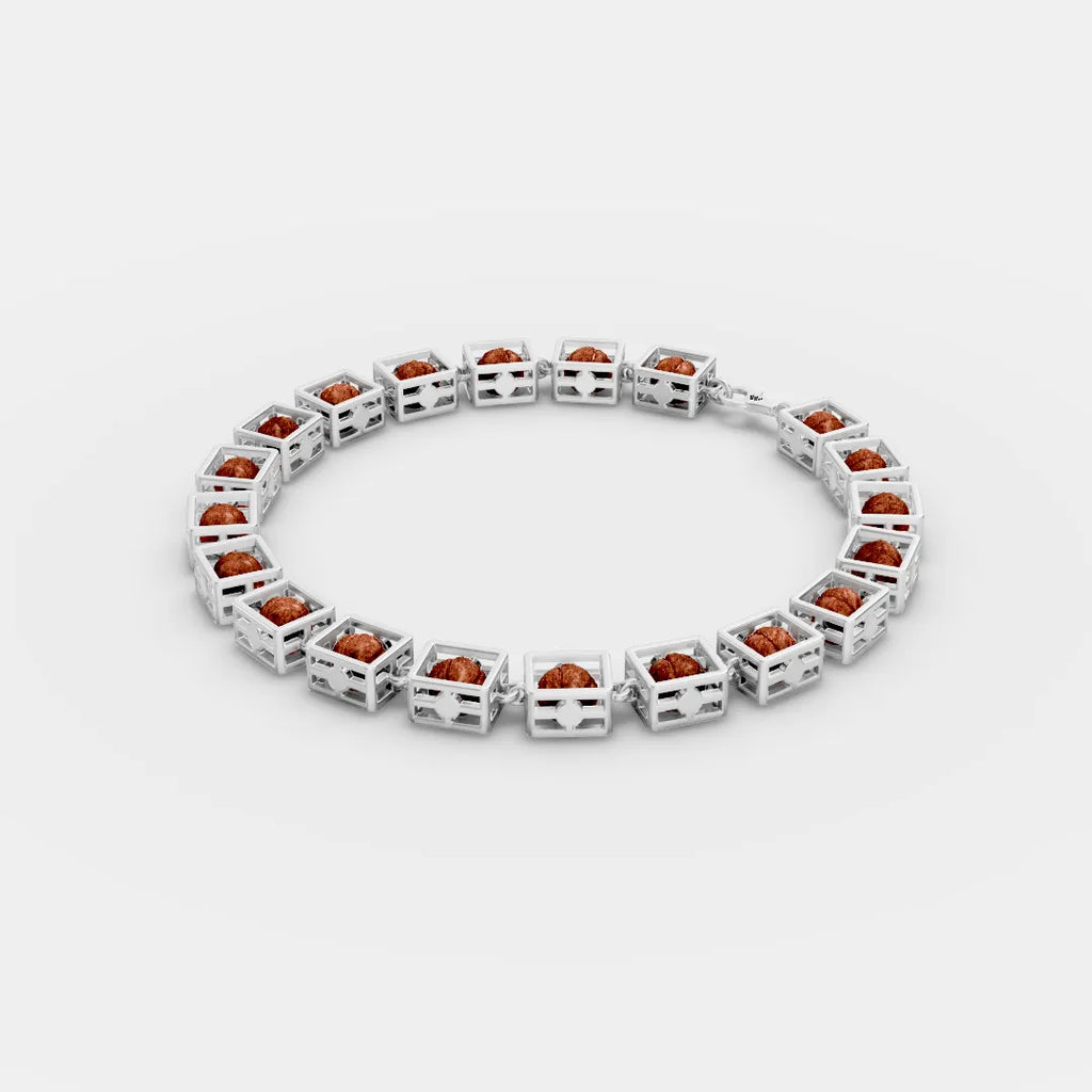 Black Rudraksha Box Bracelet – Spiritual Strength Meets Modern Design