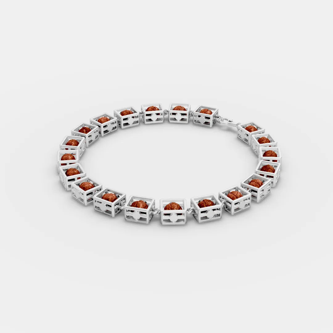 Black Rudraksha Box Bracelet – Spiritual Strength Meets Modern Design