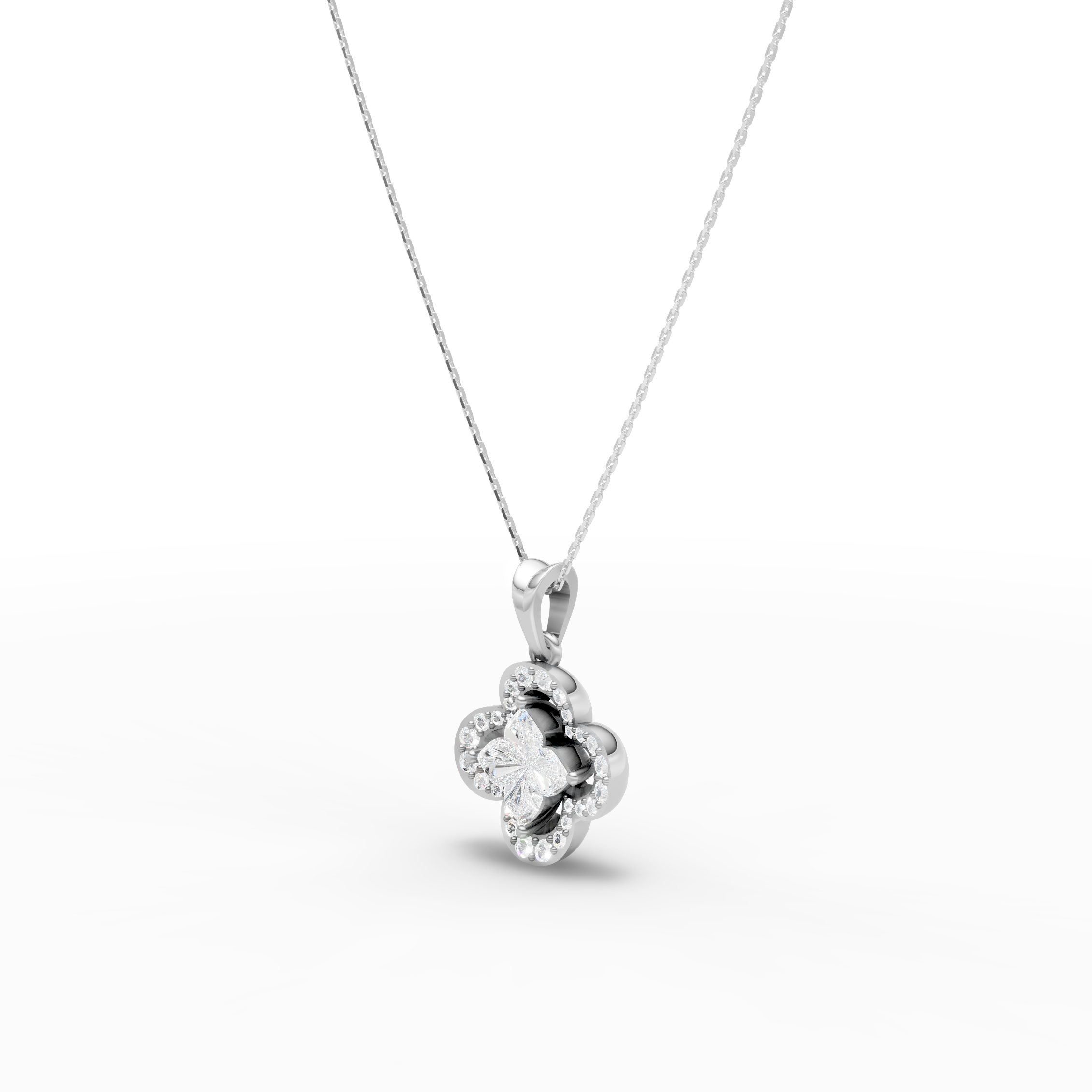 925 Sterling Silver Lili Cut Flower Pendant