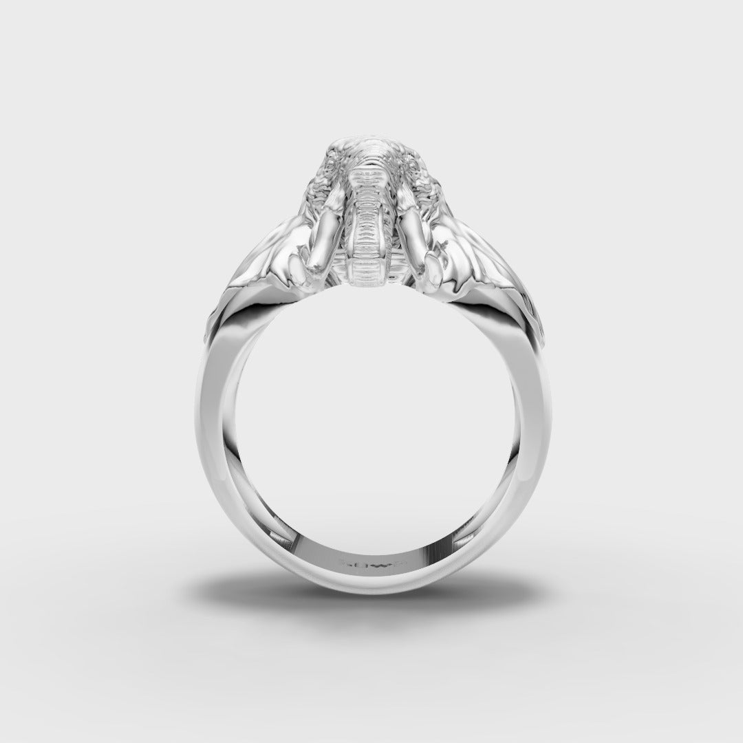 Elephant Head Statement Ring – Bold & Majestic