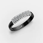 Black Strap Bracelet For Men's