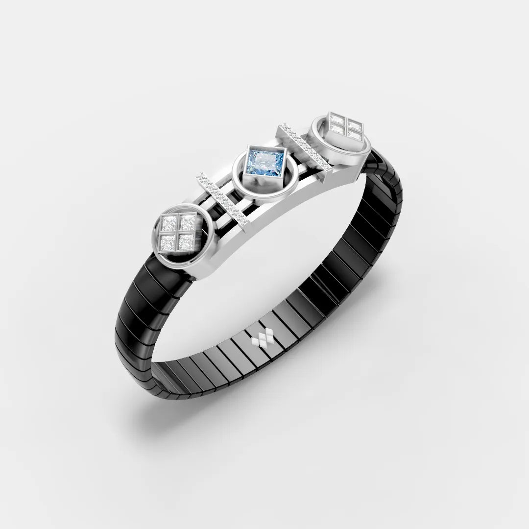 Designer Bracelet with Blue Center