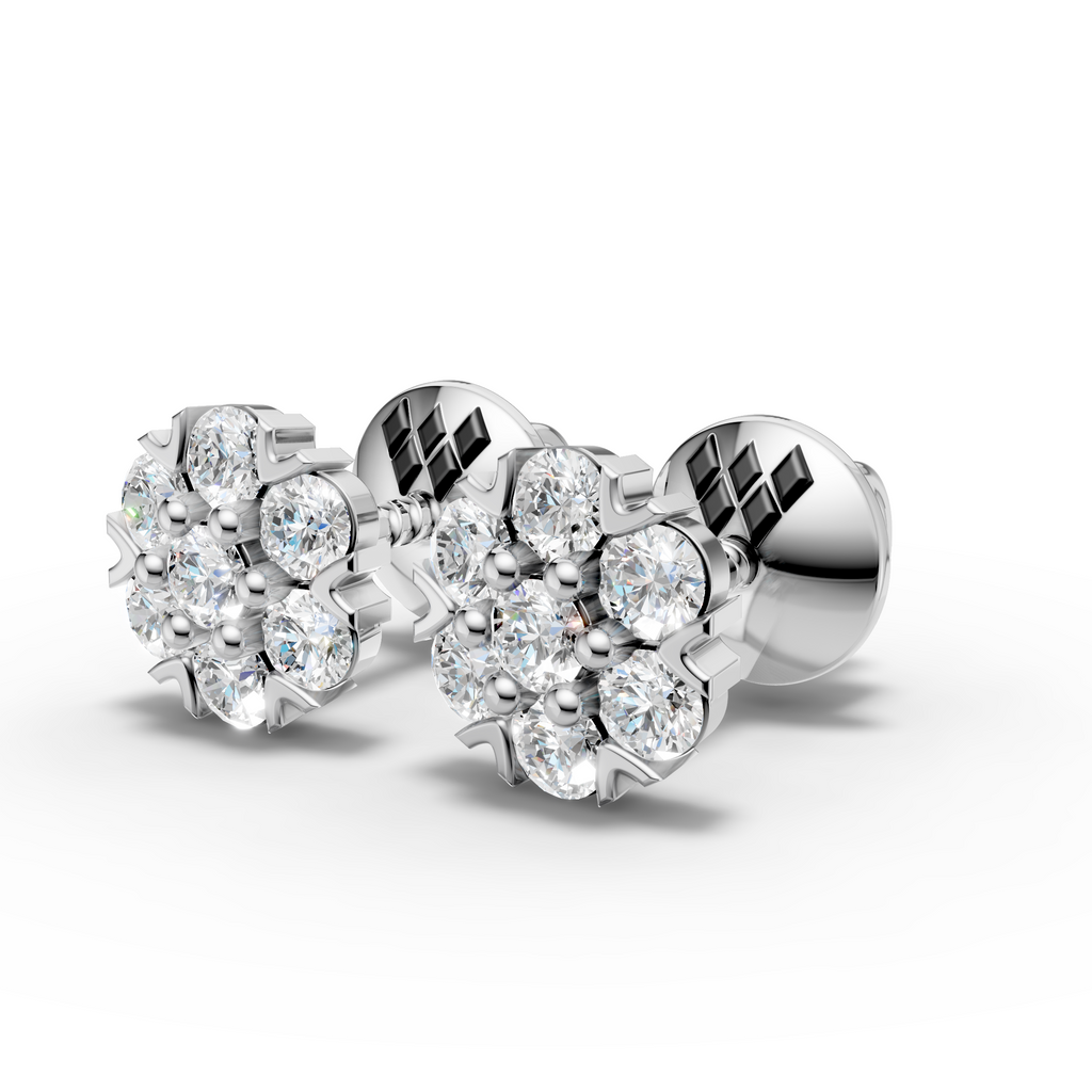 Flower Cluster Earrings (1 Pair)