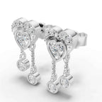 Heart Shaped with Hanging Earring ( 1 Pair )