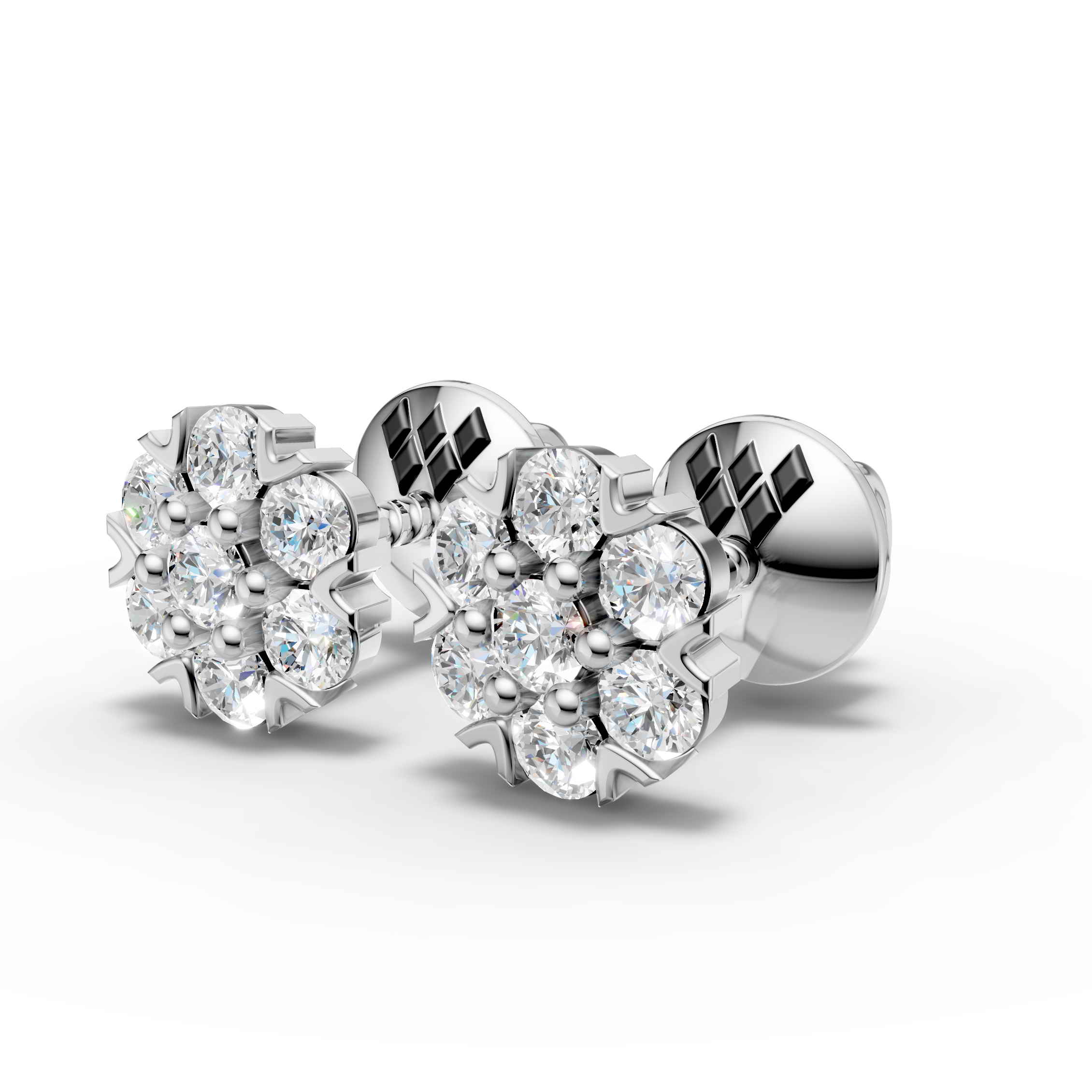 Flower Cluster Earrings (1 Pair)