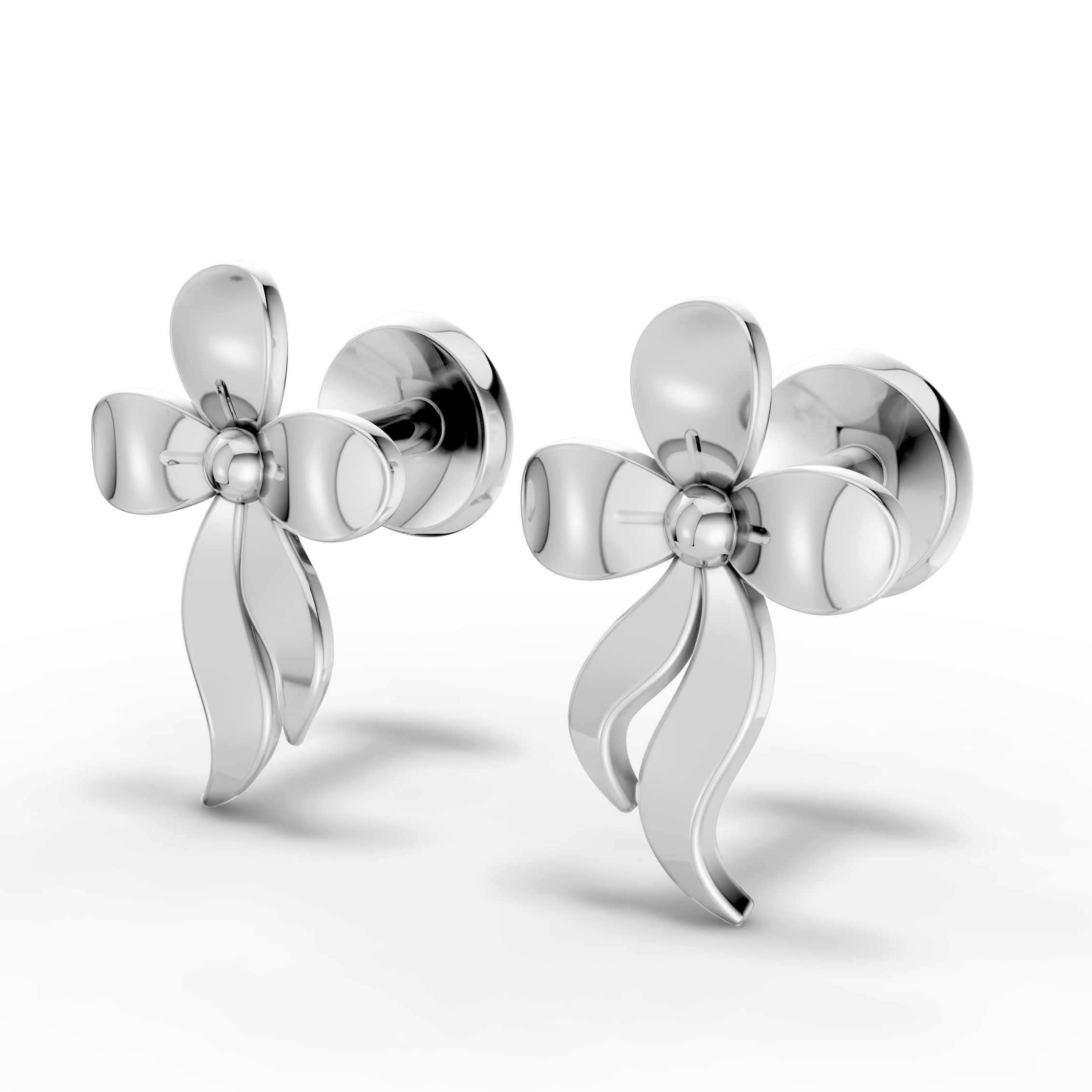 Minimal Flower Shape Earrings (1 Pair)