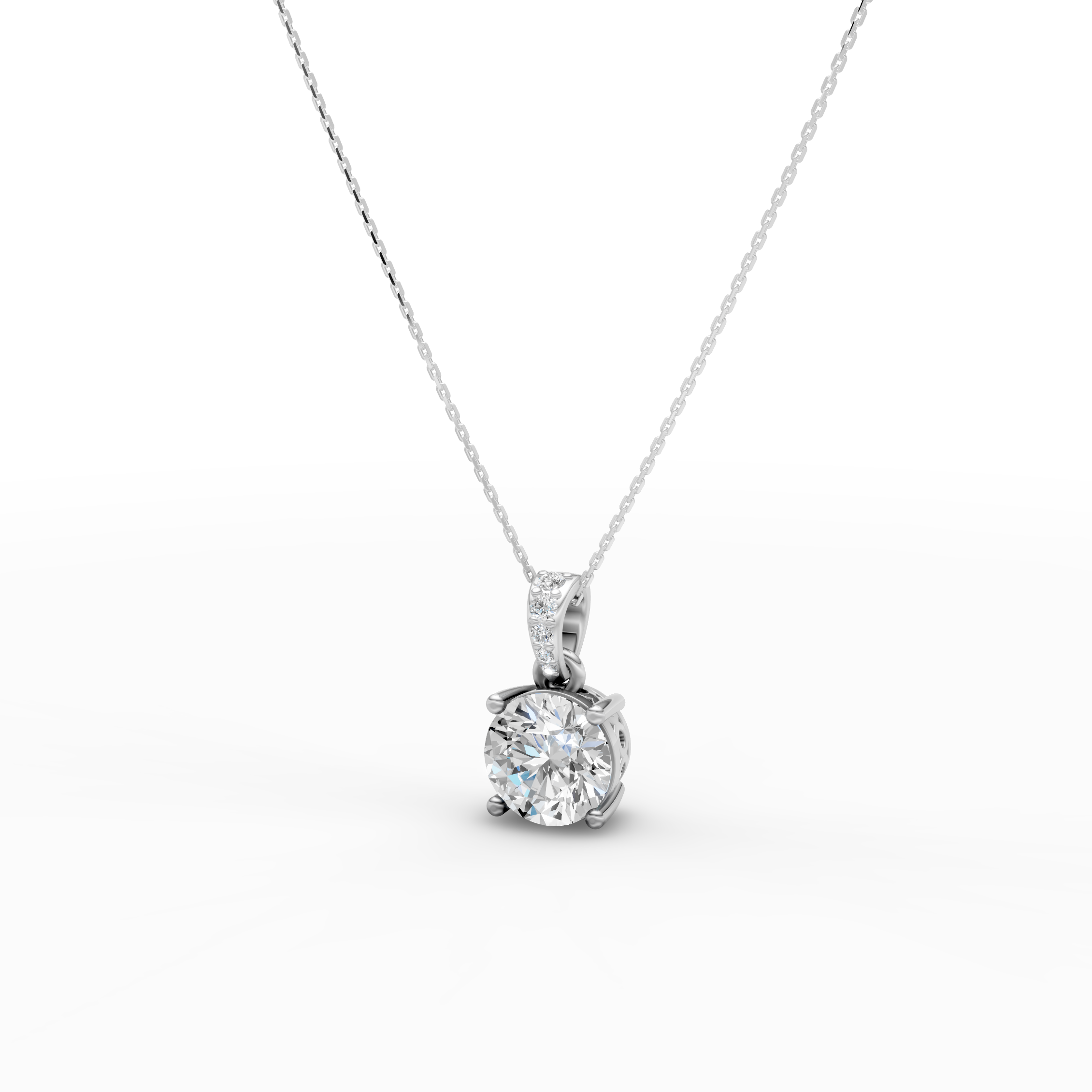 2 CT Portuguese CutPendant With Chain