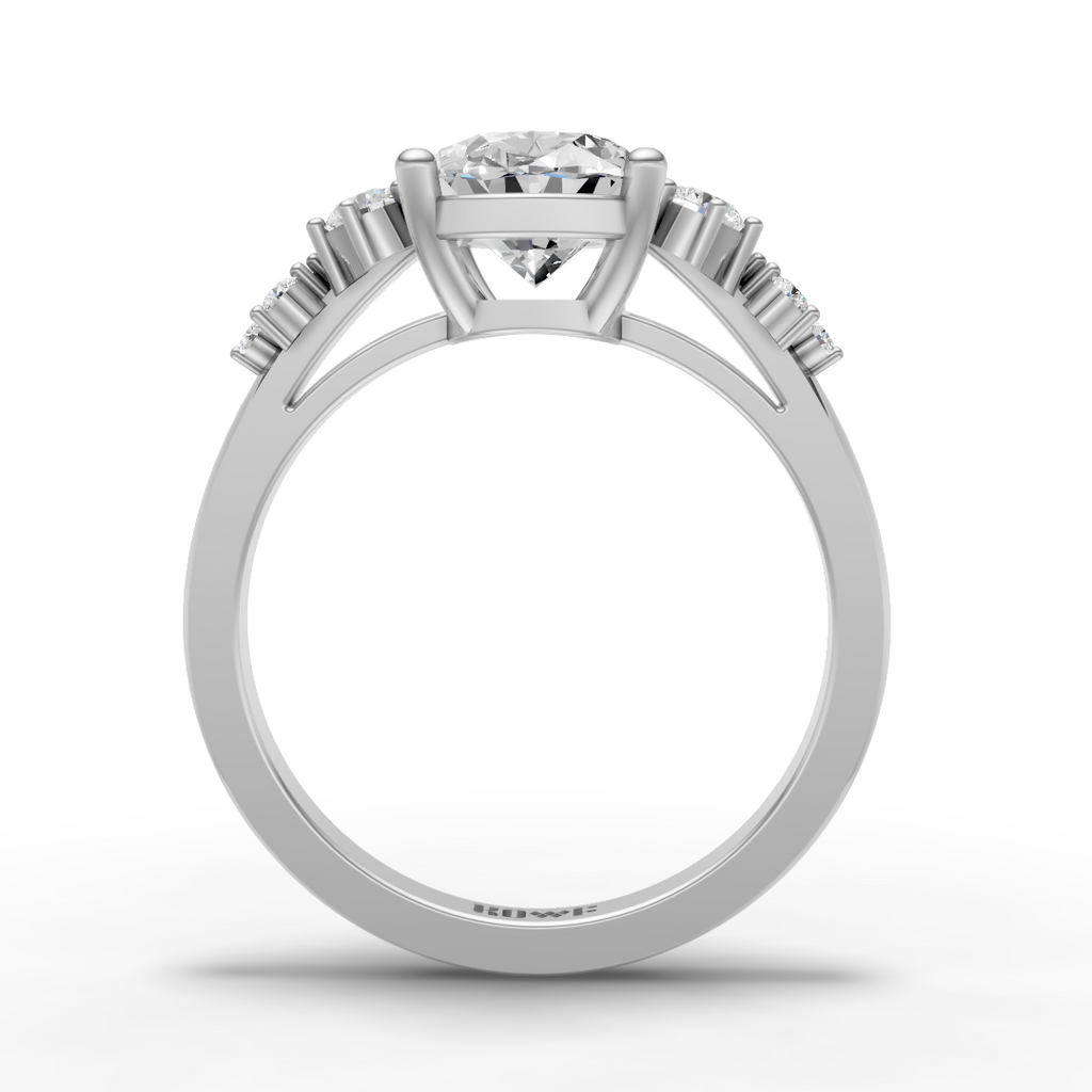 Oval Cluster Ring