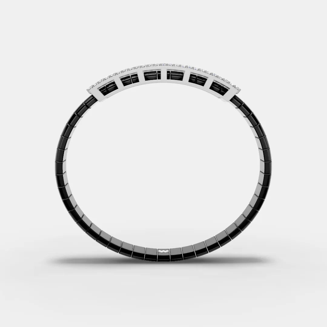 Black Strap Bracelet For Men's