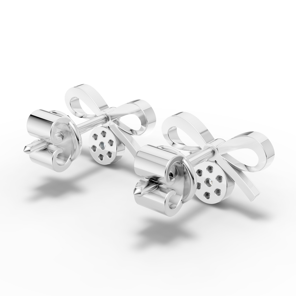 Elegant Bow Knot Stud Earrings (1 Pair)