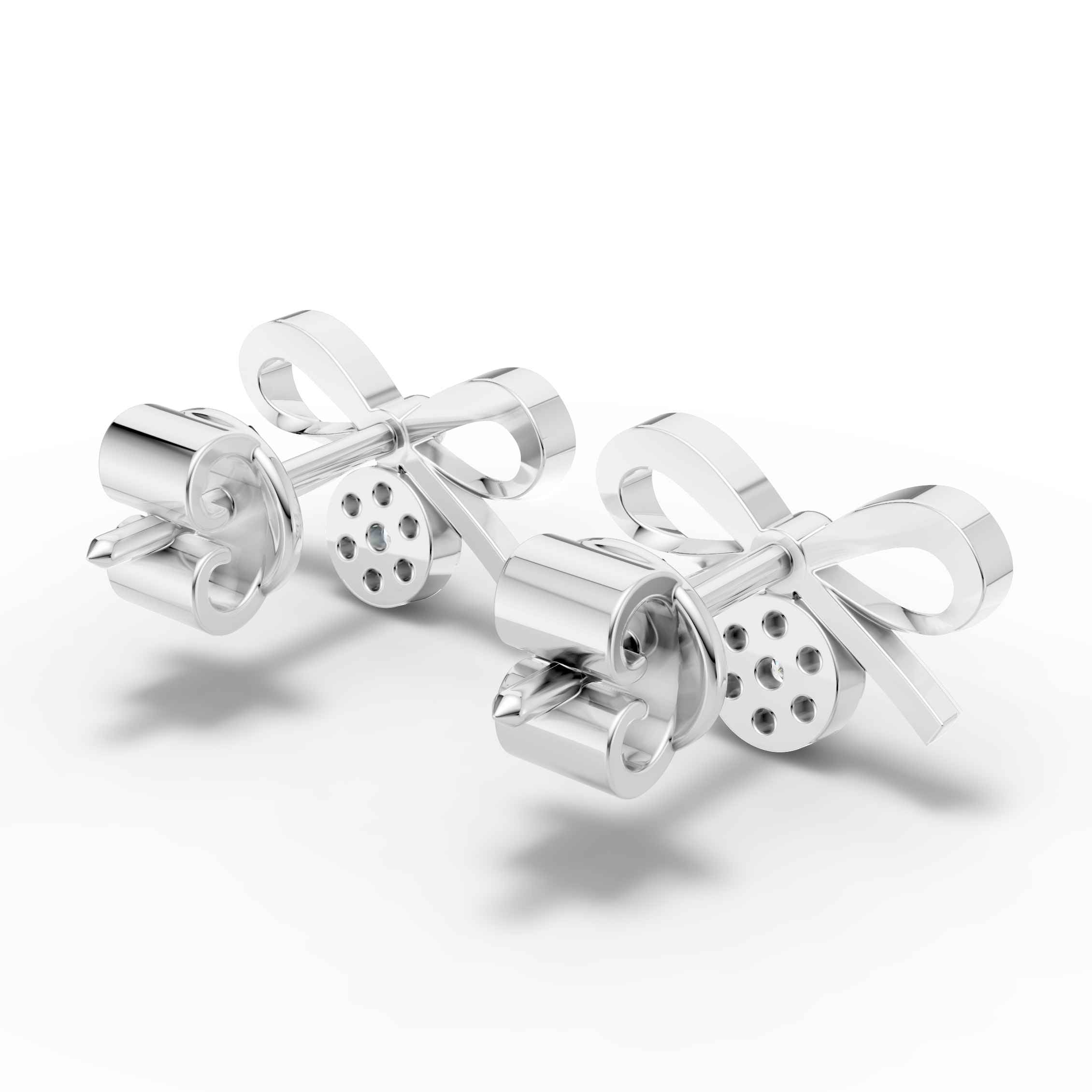 Elegant Bow Knot Stud Earrings (1 Pair)