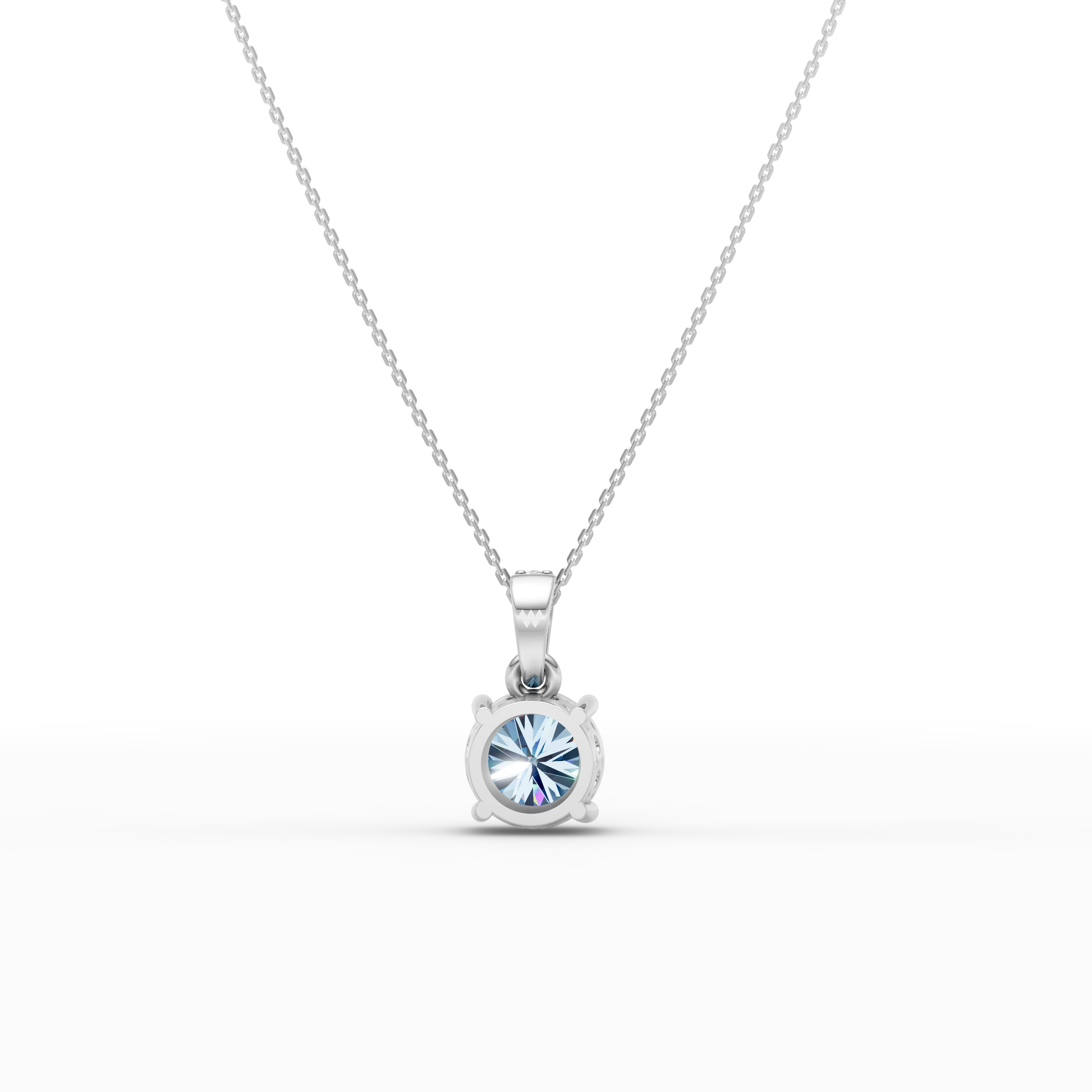 2 CT Blue Portuguese CutPendant With Chain