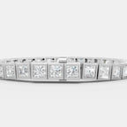 0.50 CT Princess Shaped Tennis Bracelet